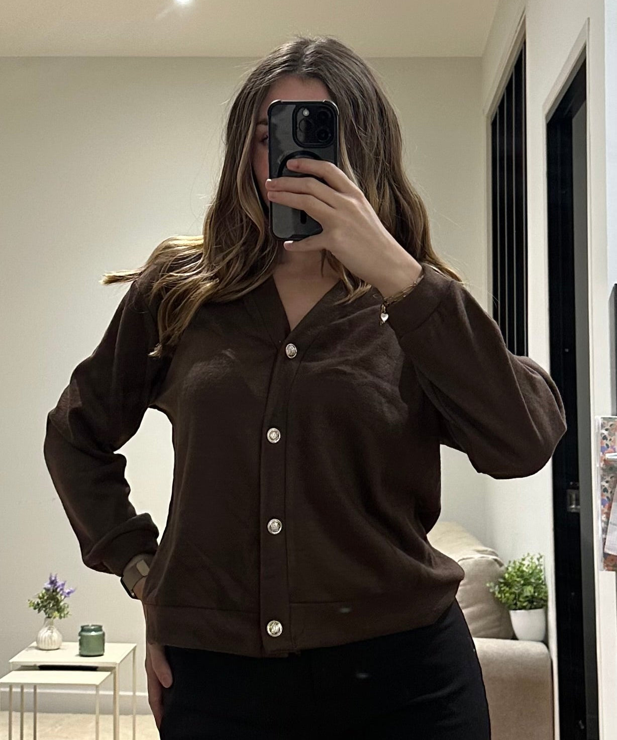Gilet Cardigan Zoé - Marron