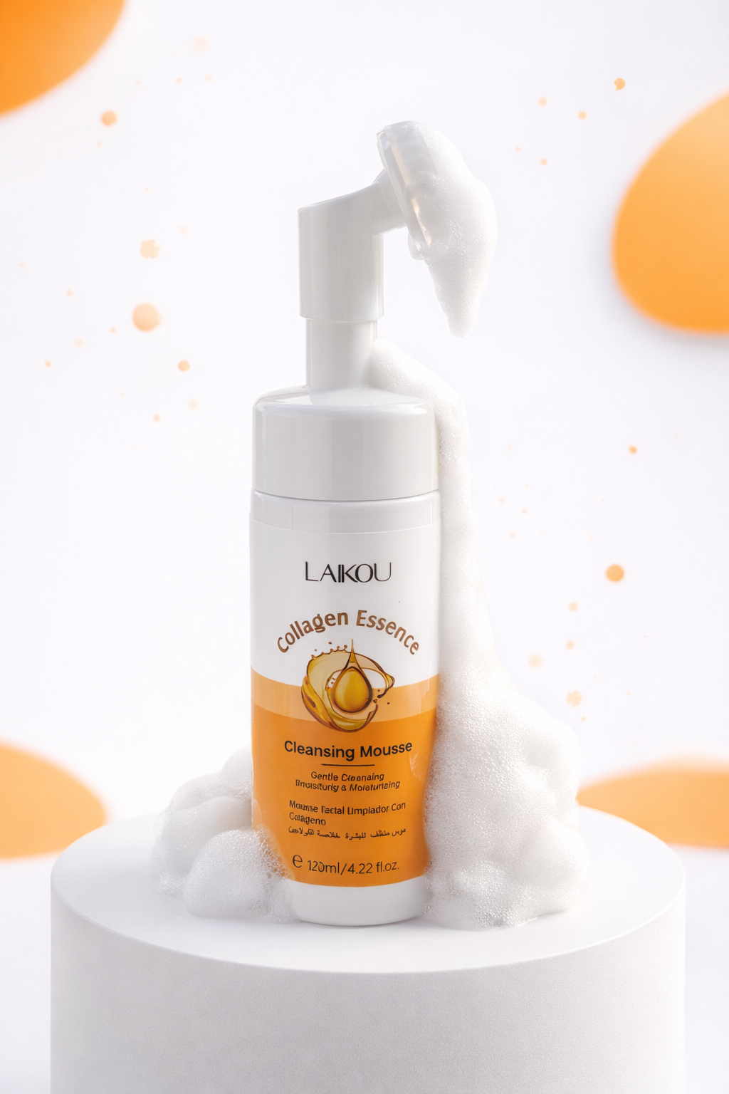 Mousse nettoyante visage au collagène - Laikou